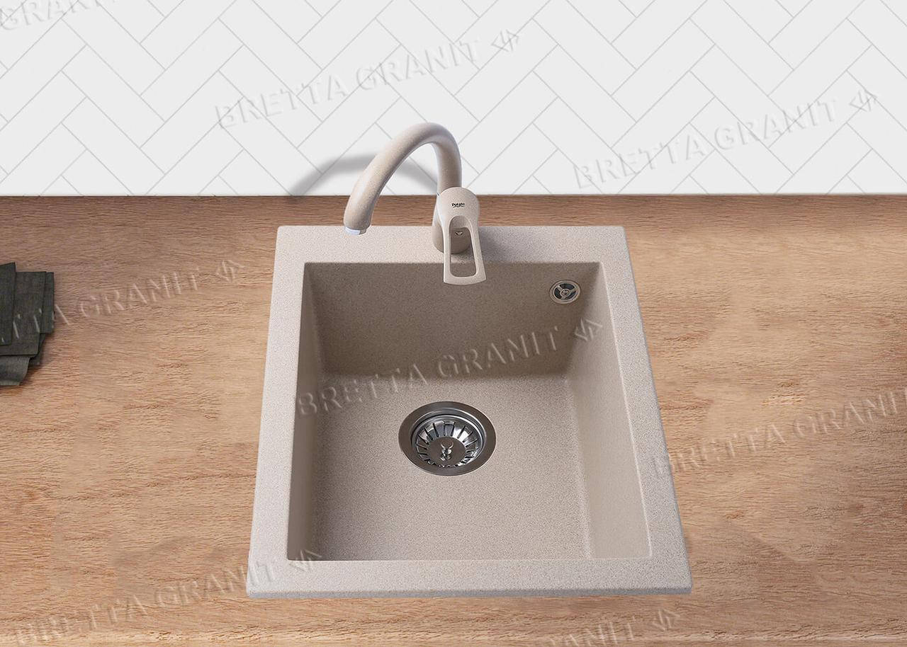 

Гранитная мойка Bretta QUADRO SAHARA сахара 4150, Песочный
