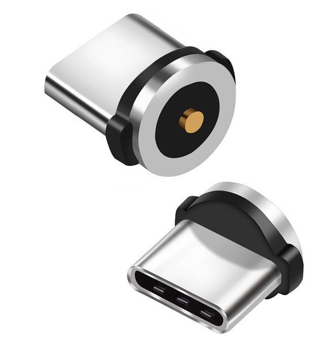 

Коннектор Type-C Круглый Наконечник на Магнитный Кабель Зарядки Телефона Тип С поворот на 360 градусов