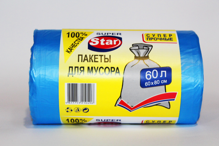 

Пакеты для мусора 60 л / уп-100шт.