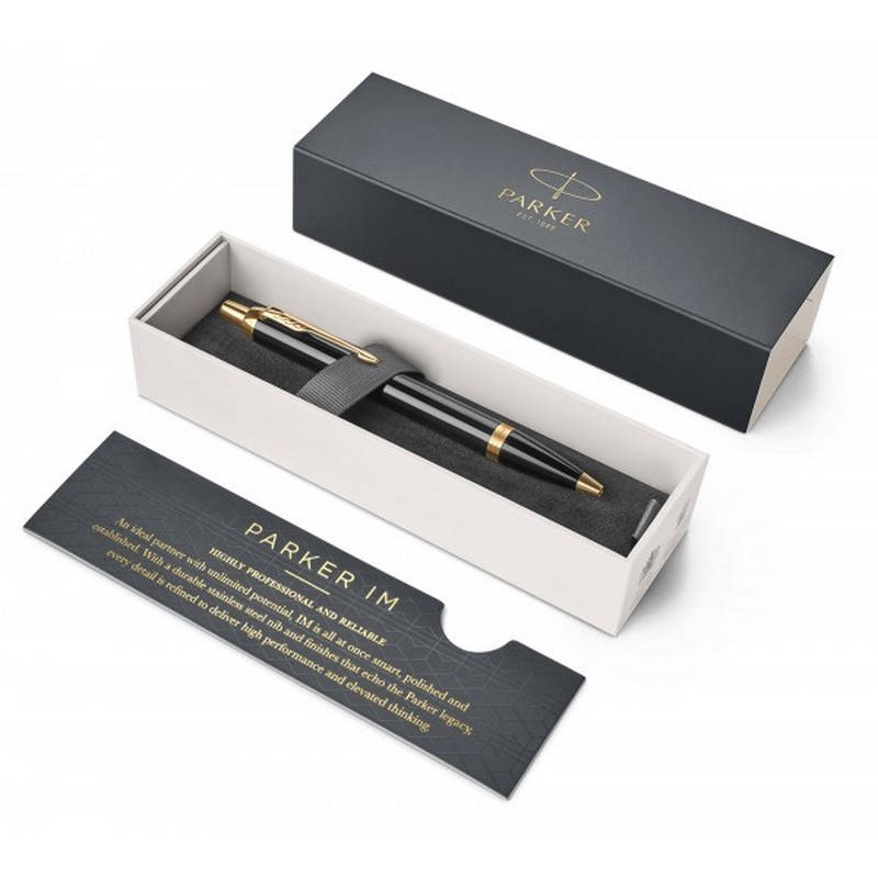 

Ручка Parker IM Black кулькова позол., корпус чорний