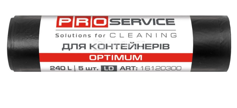 

Мешок д/мусора 240л/5 шт LD "Pro" черний OPTIMUM
