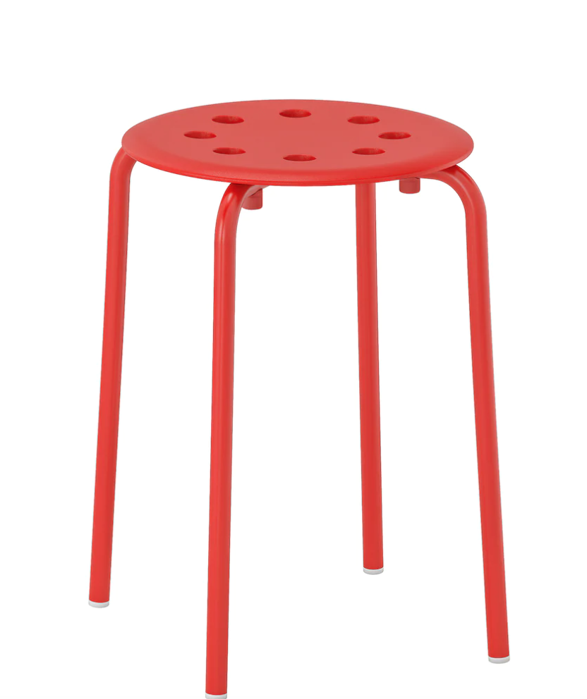 

Табуретка, табурет красный, табуретка червона, ІКЕА MARIUS, 002.461.96