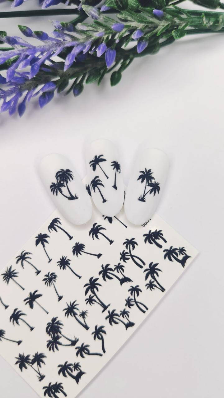 

Водные слайдеры для дизайна ногтей пальма S831