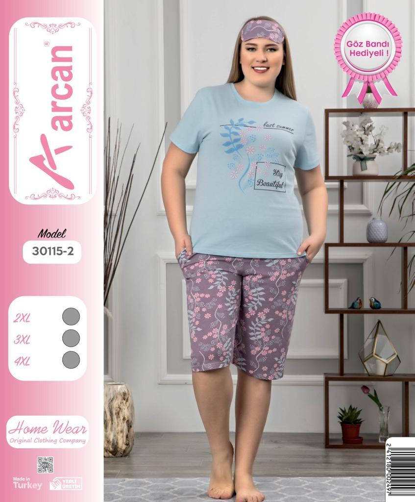 

Пижама батальная капри ифутболка 2XL-3XL-