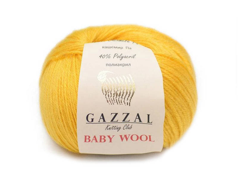 

Gazzal Baby Wool, желтый №812