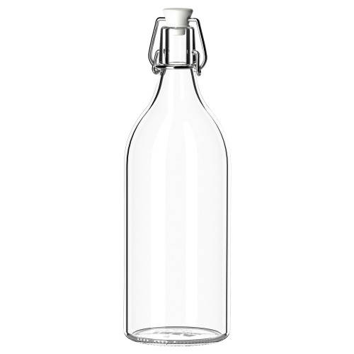 

КОРКЕН Бутылка с пробкой, прозрачное стекло, 1 л 30213552 IKEA, ИКЕА, KORKEN