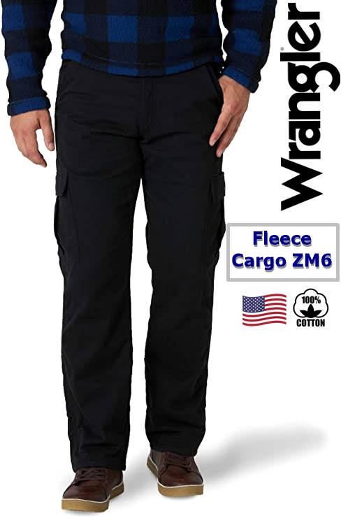 

Брюки карго зимние на флисовой подкладке Wrangler /Черный цвет/ Оригинал из США W36, L32