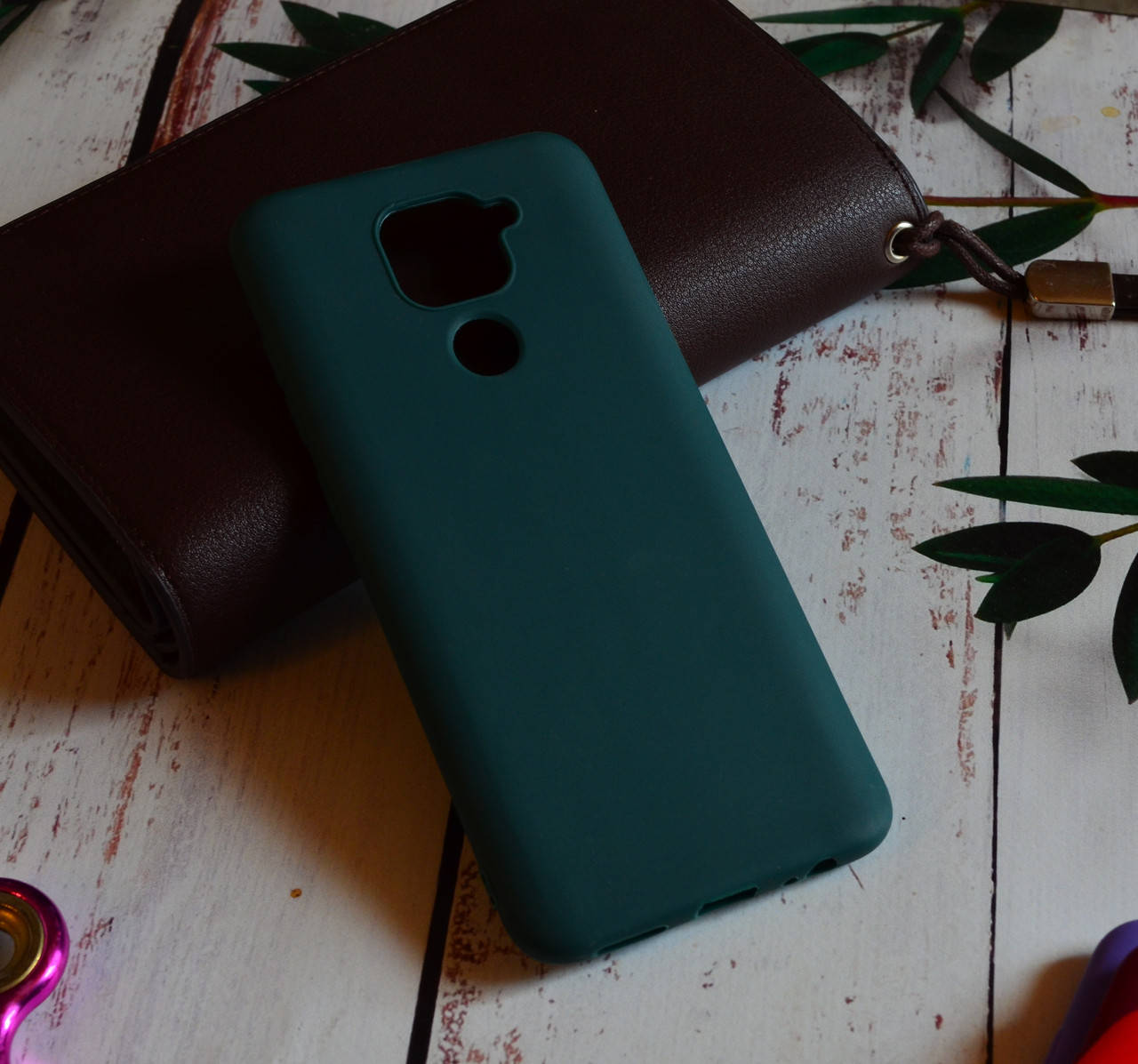

Матовый силиконовый чехол для Xiaomi Redmi Note 9 Зеленый