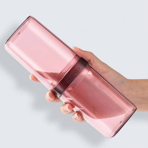 

Дорожный футляр для зубной щетки и пасты, Прозрачный/розовый