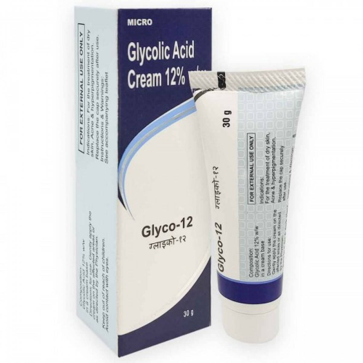 

Крем для лица Glyco 12% Glycolic Acid Skin Cream, 30г С гликолевой кислотой легкий пилинг в домашних условиях,