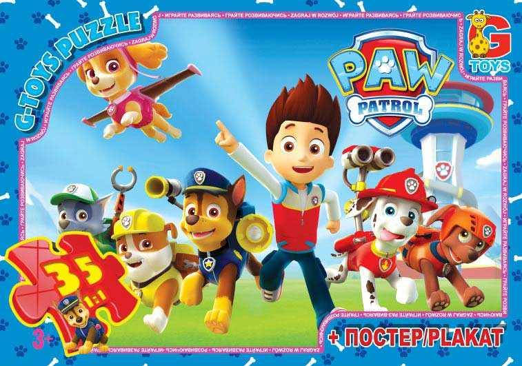 

Пазлы 35 эл. "G Toys" "Щенячий Патруль" PW 0812 (62) +постер