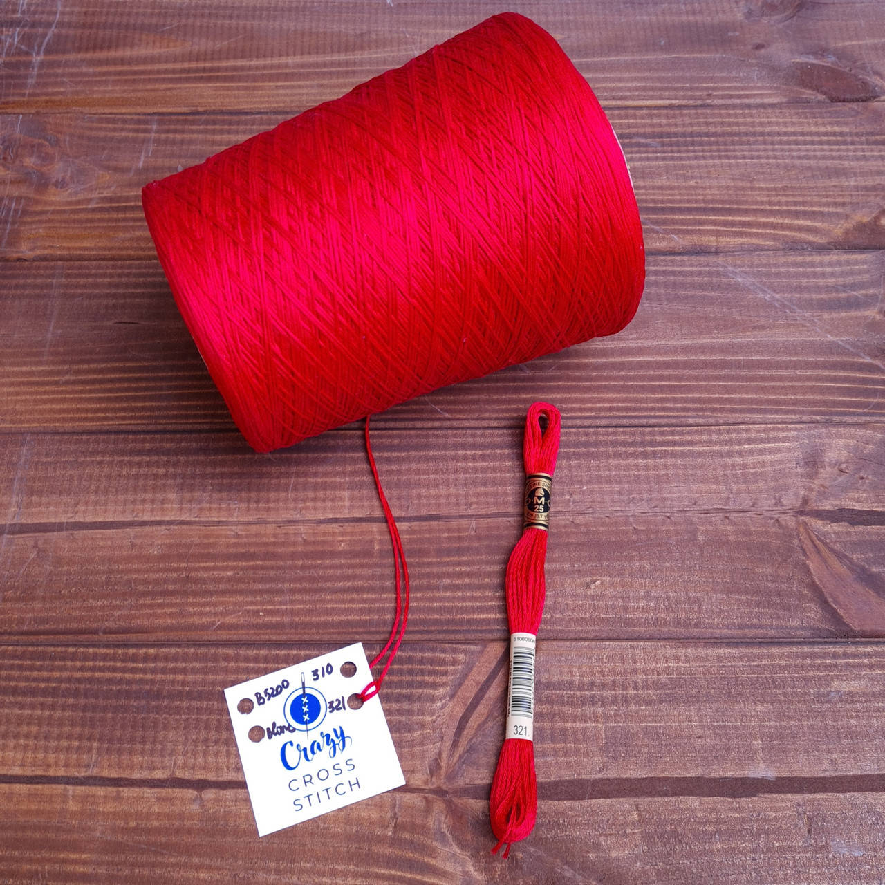 

Мулине DMC 321 Red на метраж, Красный