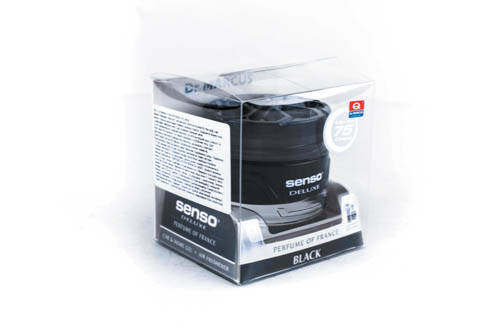 

Ароматизатор SENSO DELUXE черный (Black) банка с гелем (под сидение)