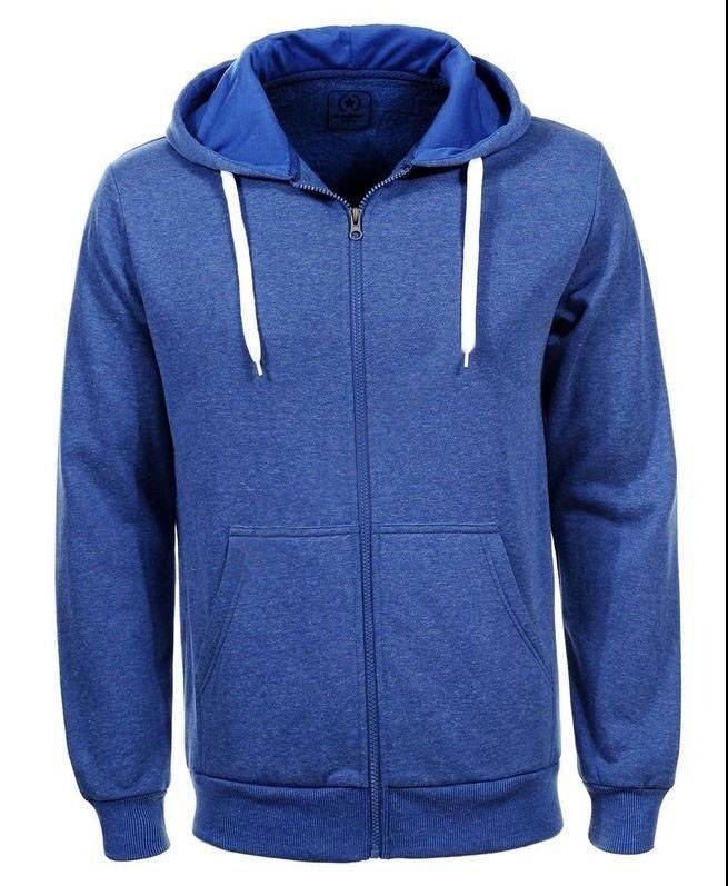 

Мужская теплая синяя кофта на молнии с капюшоном на флисе XL, Бирюзовый