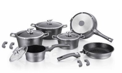 

Набор посуды Royalty Line RL-ES2014M 14 pcs со съемными ручками и мраморным покрытием