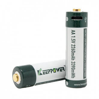 

Аккумулятор с microUSB Keeppower 14500 АА 2260mAh 1,5В (Зеленый с белым)