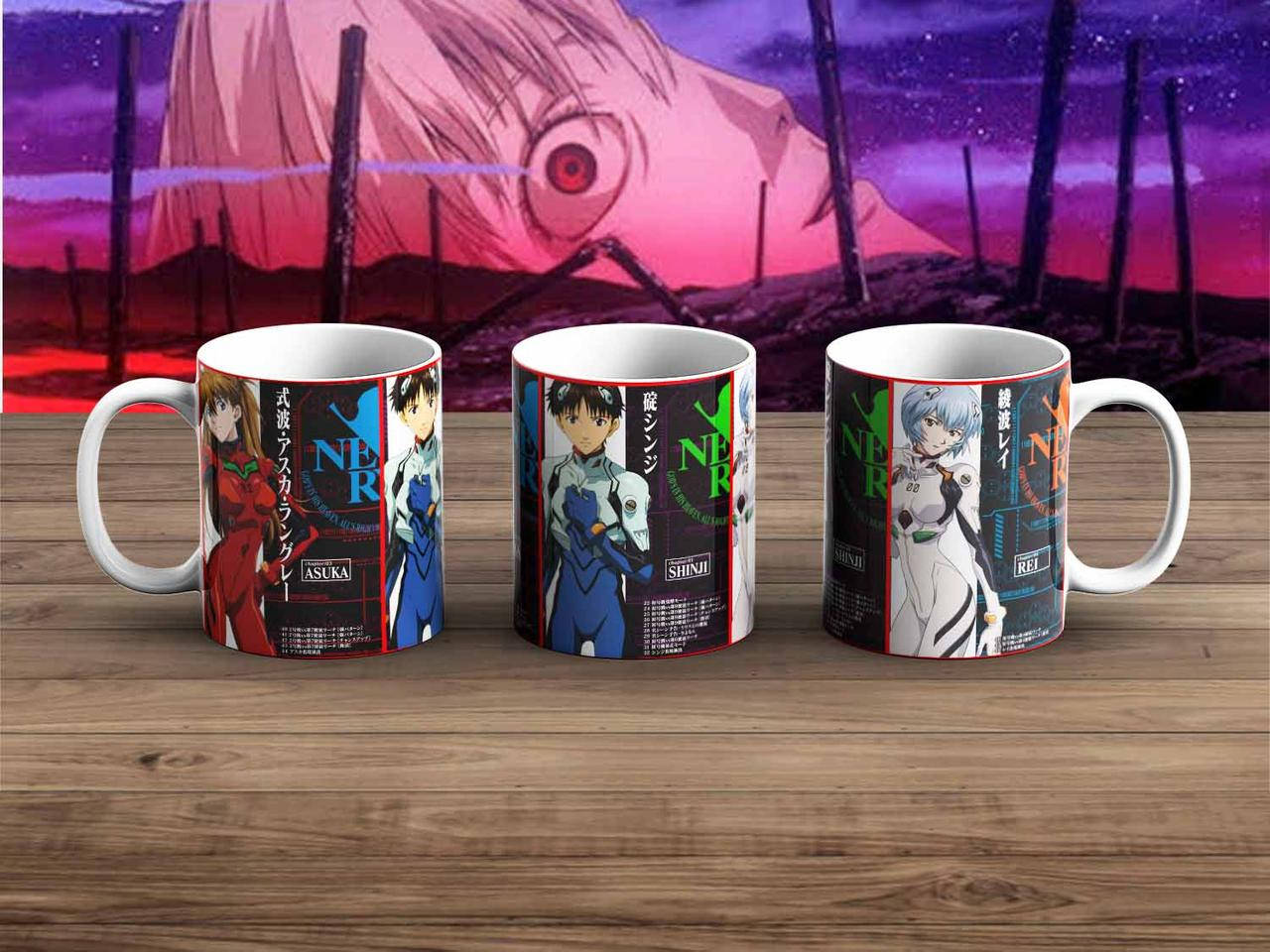 

Чашка Evangelion "Герои" кружка Евангелион, Розовый