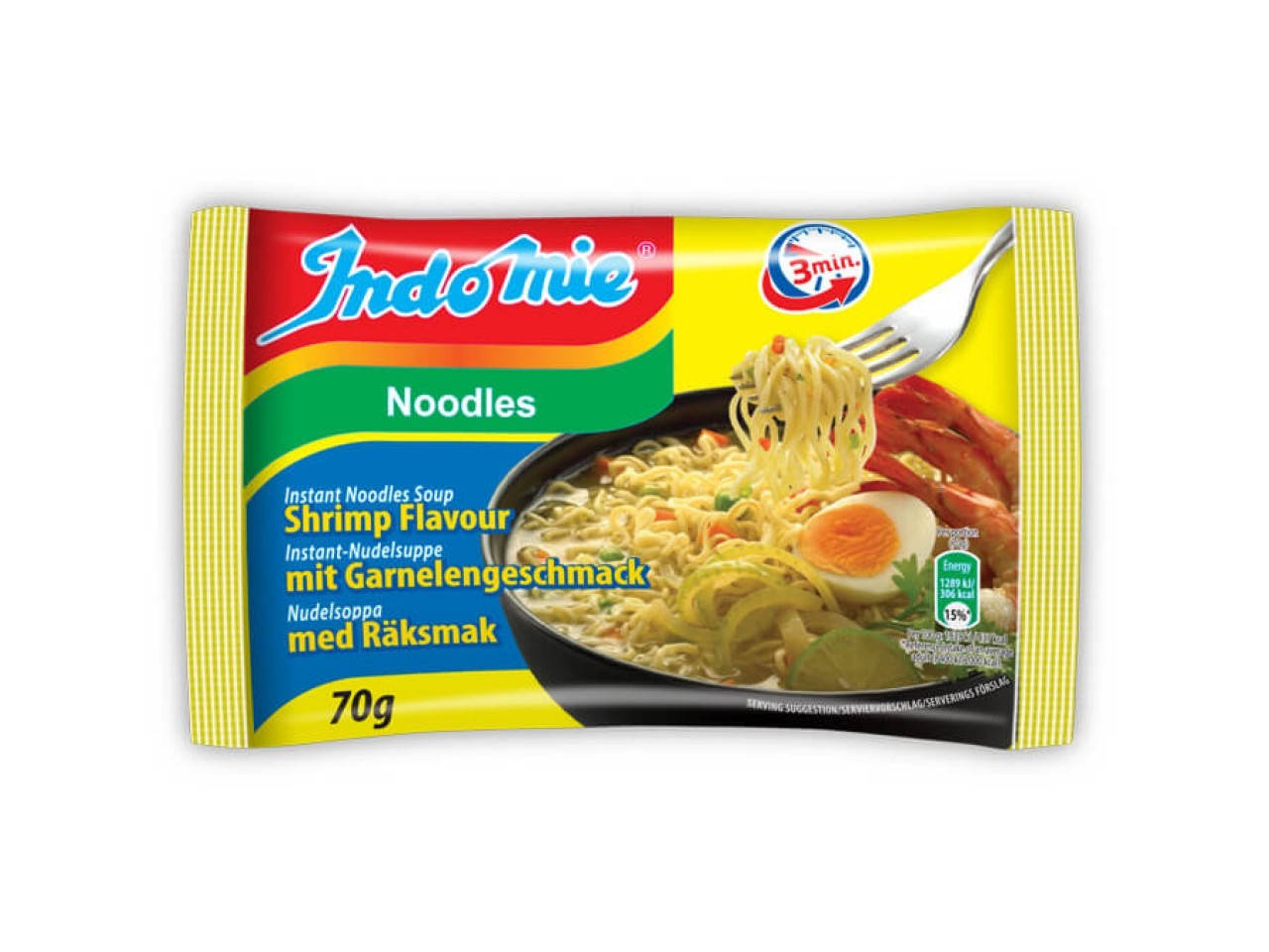 

Вермишель быстрого приготовления Indomie креветки 70 грамм