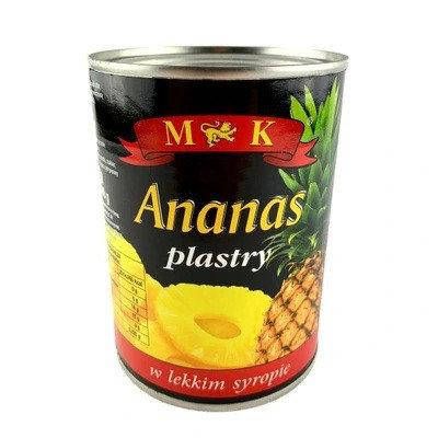 

Ананас кольцами в сиропе M&K 565г