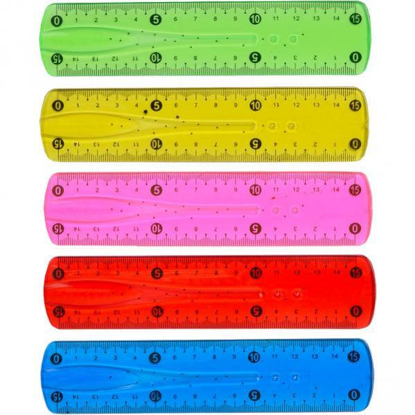 

Линейка пластиковая "Неломайка" 15 см, Разные цвета