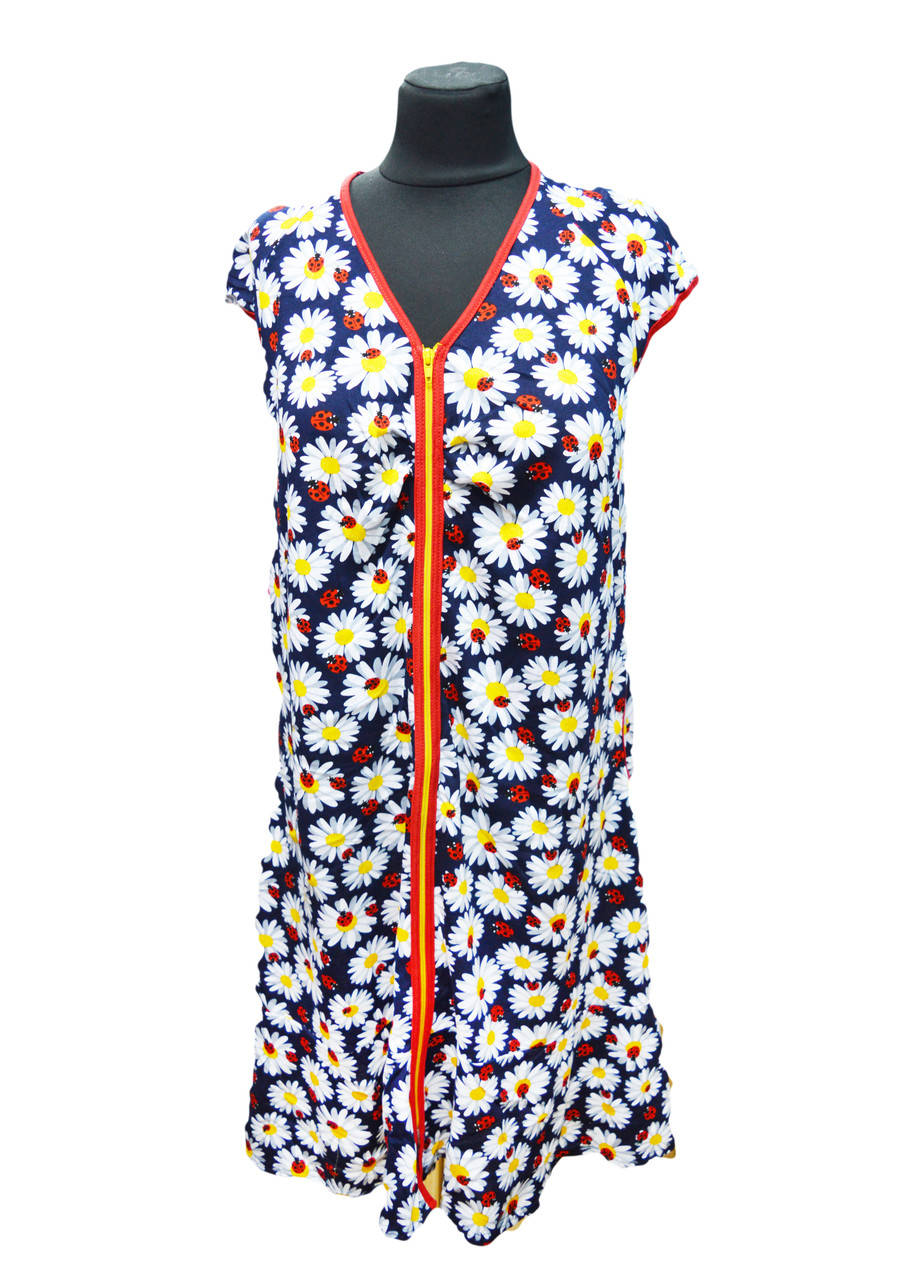 

Трикотажный халат на молнии 96р-100р