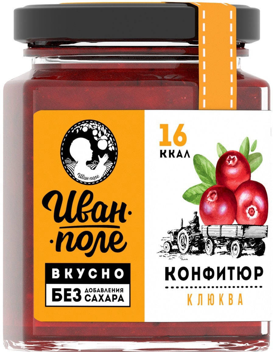 

Низкокалорийный конфитюр «Иван-Поле» Клюква (180 грамм)
