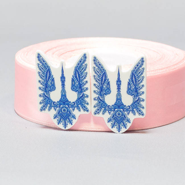 

Кабошон Серединка Трезубец лебедь, Белый