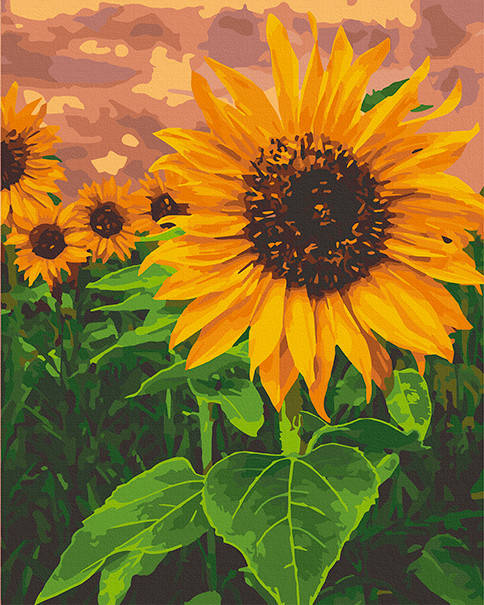 

Набор для росписи картина по номерам на холсте "Яркий подсолнух" 40*50см