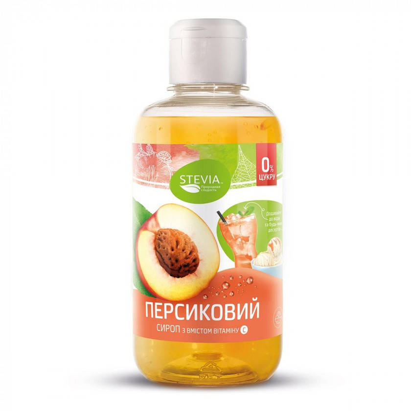 

Сироп без сахара STEVIA, персик, 250 мл