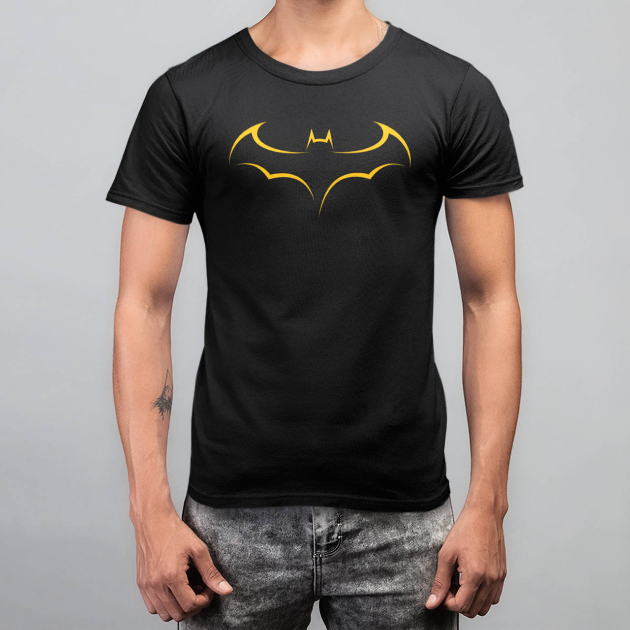 

Футболка мужская чёрная с принтом "Batman" L