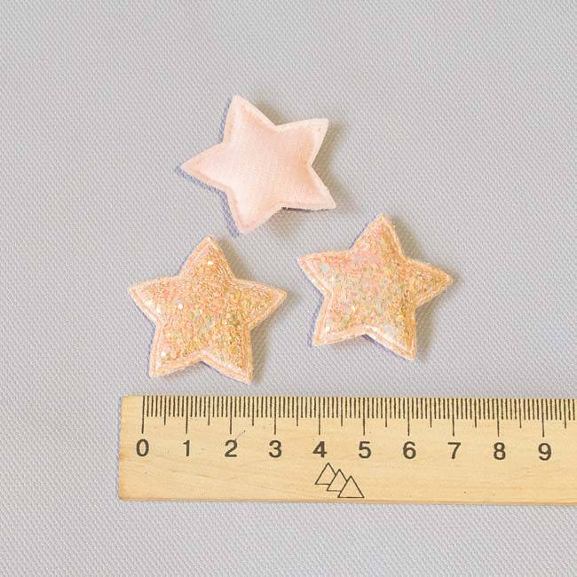 

Декор патч Звезда экокожа персиковый Апли-15