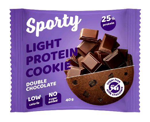 

Протеиновое печенье Sporty Light Двойной Шоколад (40 грамм)