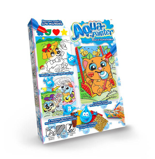 

Водная раскраска AQUA Painter 01 (4 картинки+мозаика)