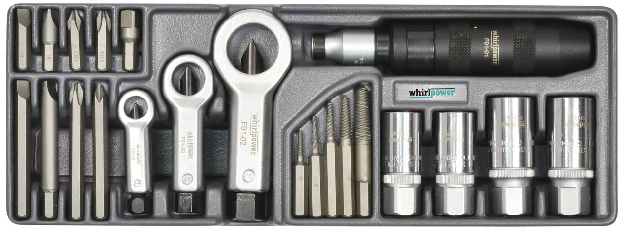 

Whirlpower Набір гайколомів,бит, екстракторів, ударна викрутка