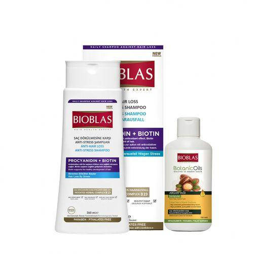 

Шампунь-антистрес з процианідіном BIOBLAS, 360+150 мл