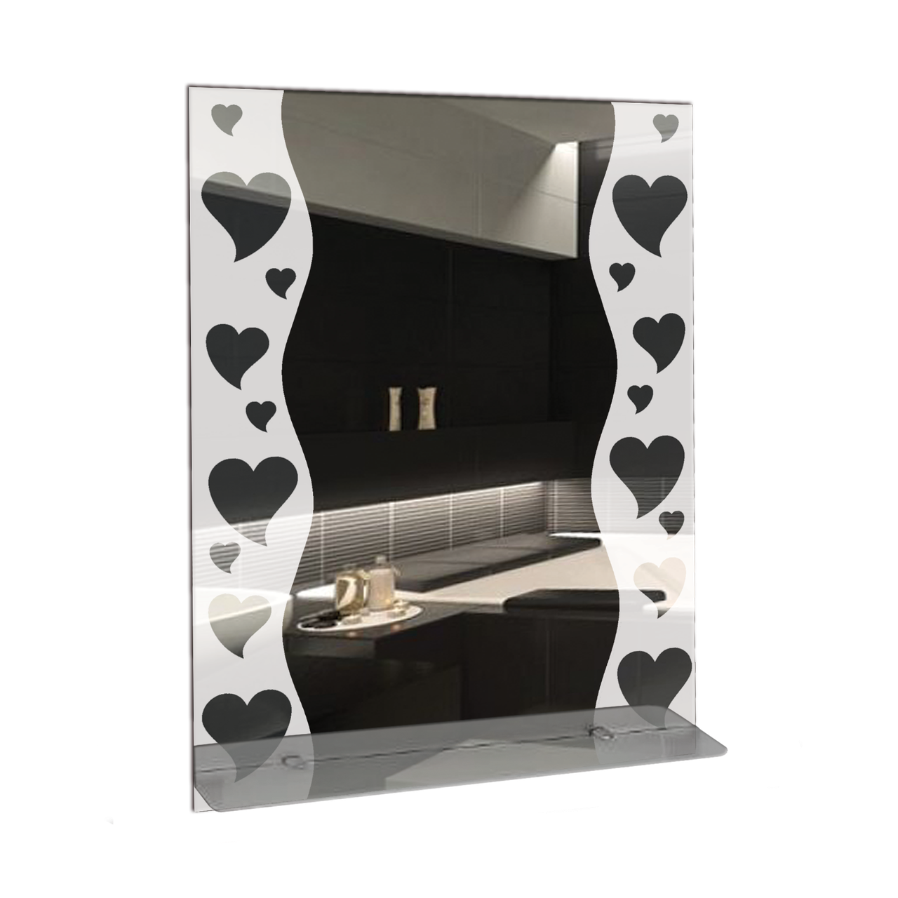 

Зеркало для ванной комнаты 480х650 Ф315 с полкой