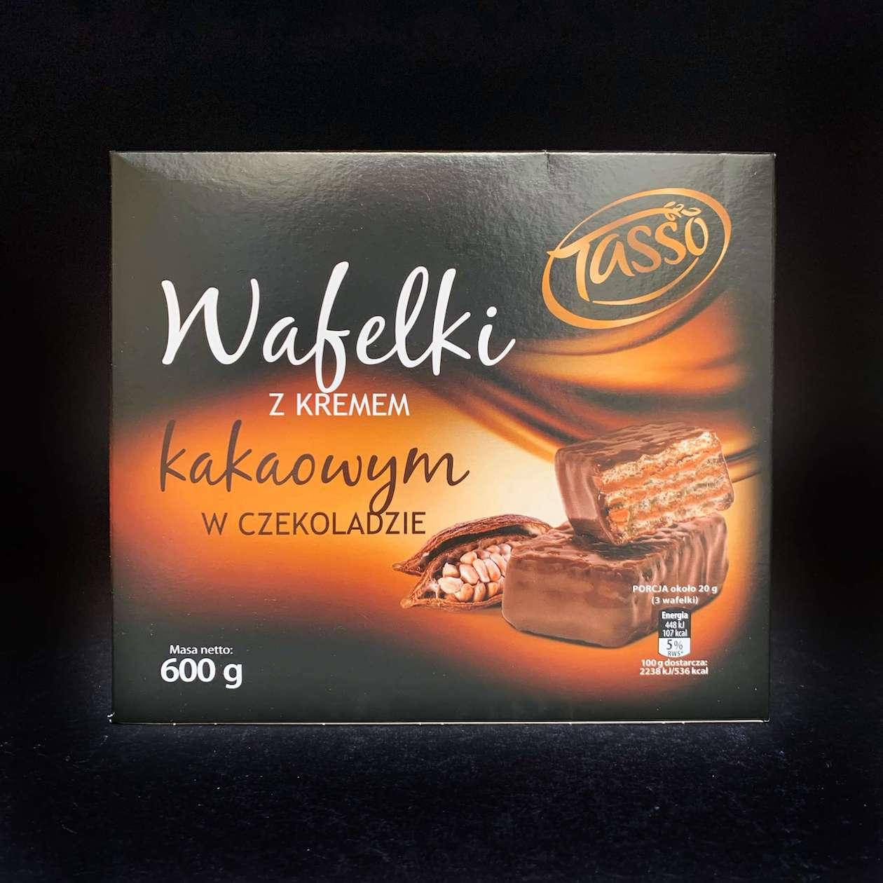 

Вафлі Wafelki z kremem kakaowym w czekoladzie Tasso, 600г