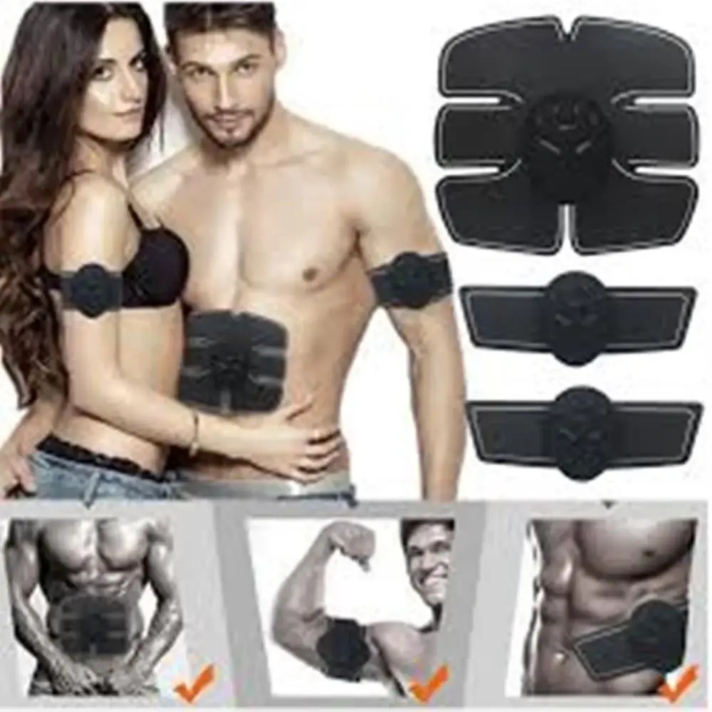 

Массажер тренажер для пресса и бицепса 3 в 1 миостимулятор мышц пресса + 2 на бицепс ART 720-1, Черный