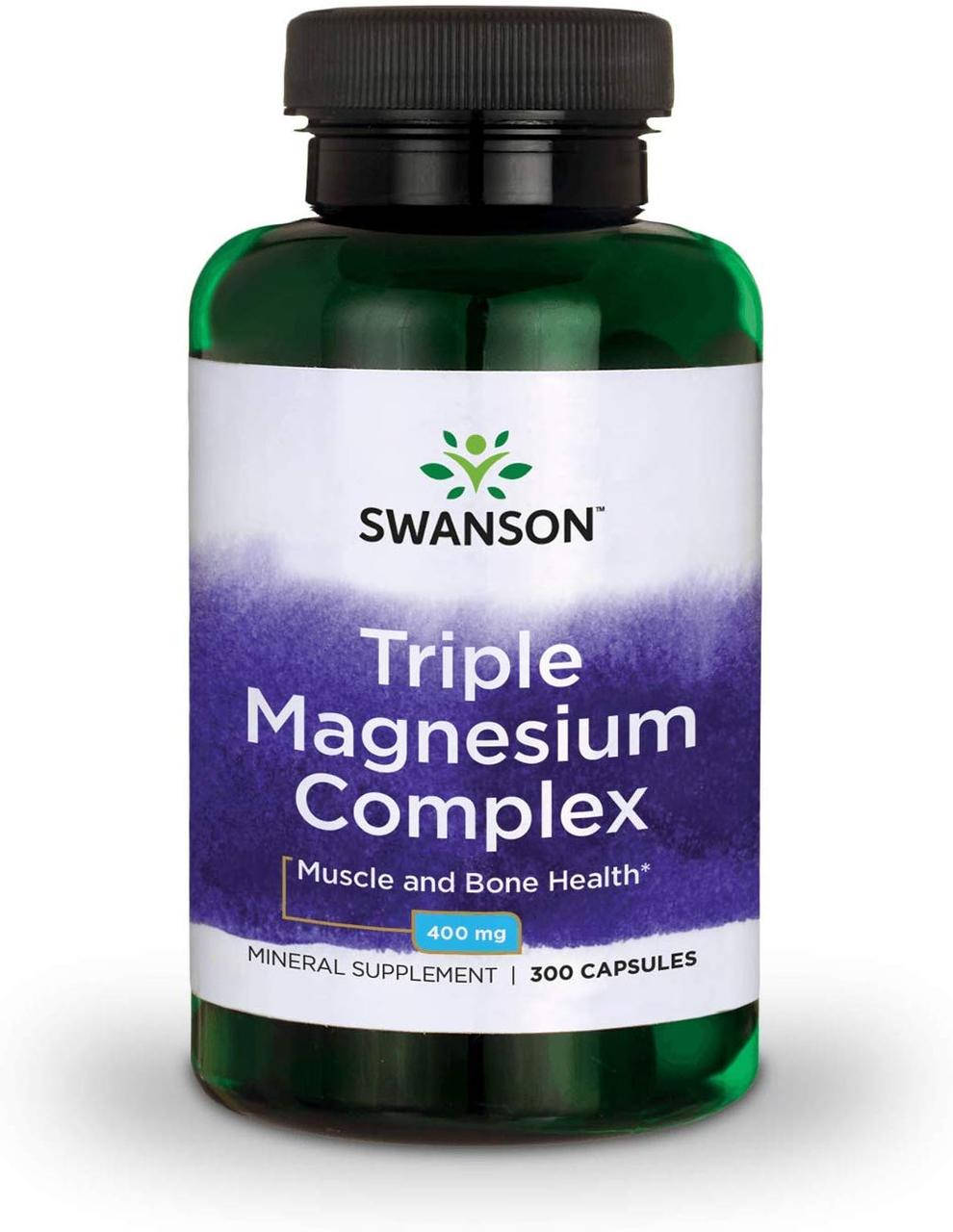 

Комплекс Магния, Triple Magnesium Complex, Swanson, 400 мг, 300 капсул