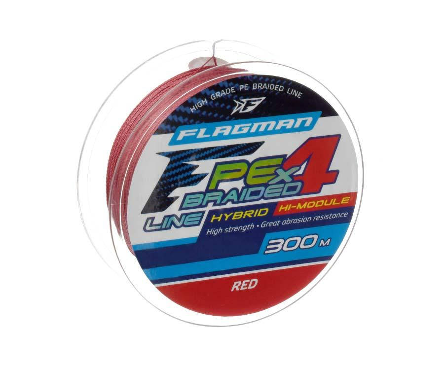 

Шнур Flagman PE Hybrid F4 300м Red 0.45мм, Красный