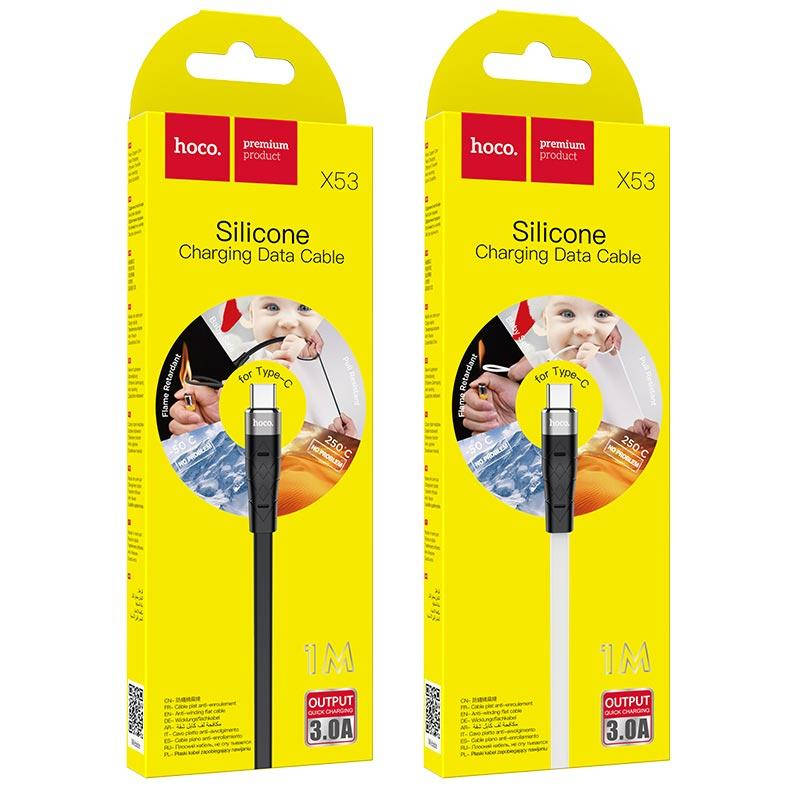 

Кабель USB Hoco X53 Silicone Type-C 1m, белый