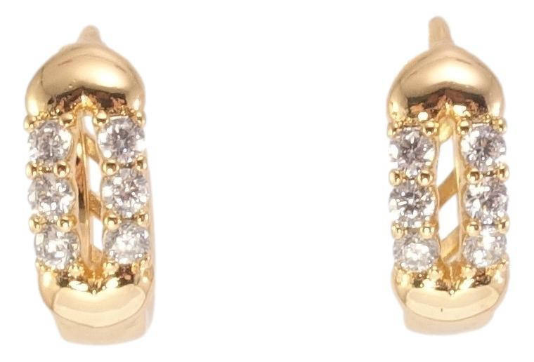 

Серьги Xuping Позолота 18K колечки "Дорожки циркония"