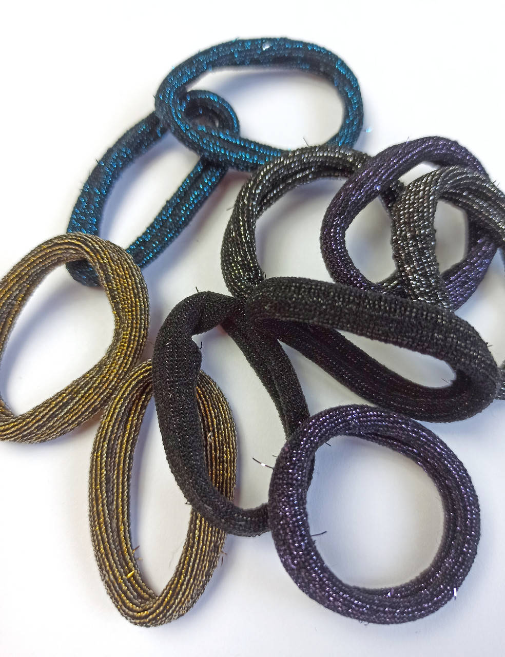 

Резинка для волос Тканевая Блестки Микс цветов 3,5 см Цена за 10 шт