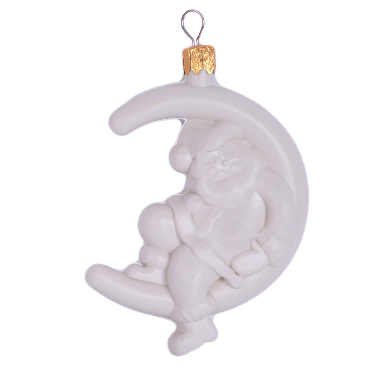 

Пластиковая игрушка на елку "Дед мороз на месяце" |заготовка для декора | под покраску| для декупажа