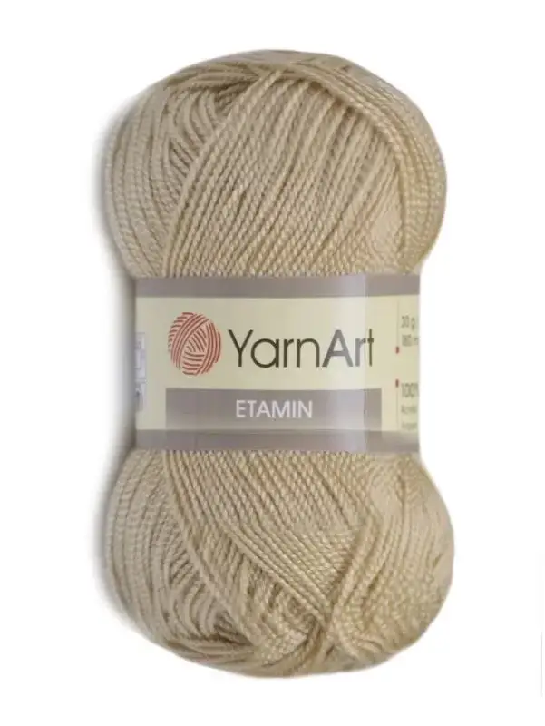 

Пряжа Турецкая акриловая YarnArt Etamin Ярнарт Этамин 100% акрил Летняя 448- песочный
