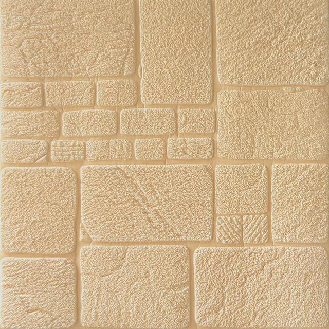 

3Д панель под декоративный камень самоклеющаяся 70*70*0,8 см Бежевый камень