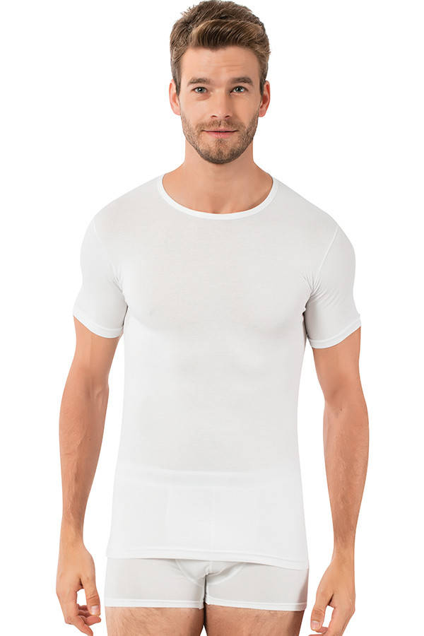 

Футболка мужская модал с круглым вырезом M, белый