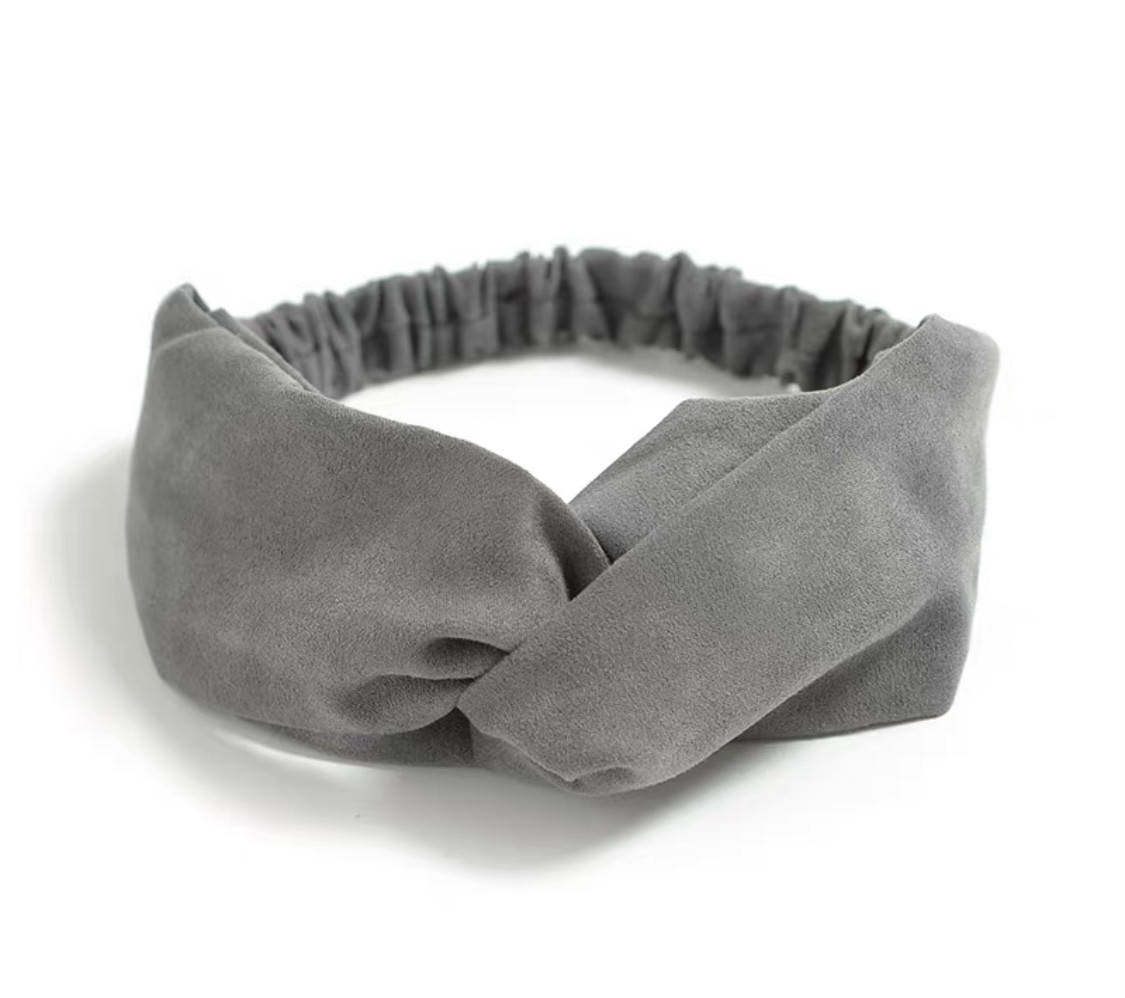 

Повязка на голову замша серая, розовая, синяя осенняя