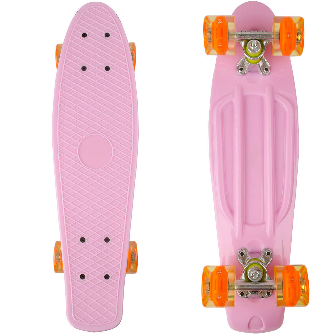 

Нежно-розовый пенни борд со светящимися колесами Penny Board