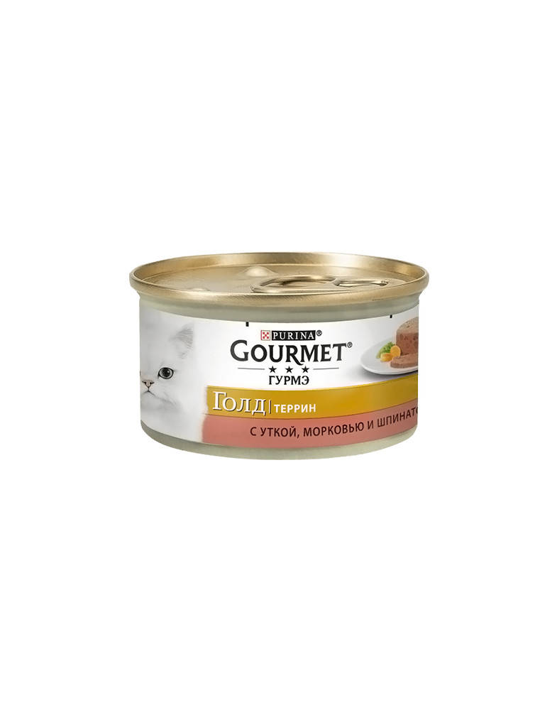 

Gourmet Gold Террин кусочки в паштете с уткой, морковкой и шпинатом 85 г